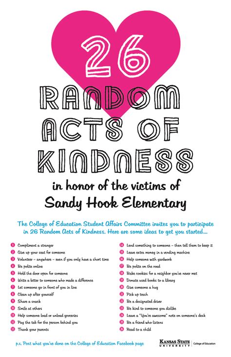 what are some random acts of kindness ideas